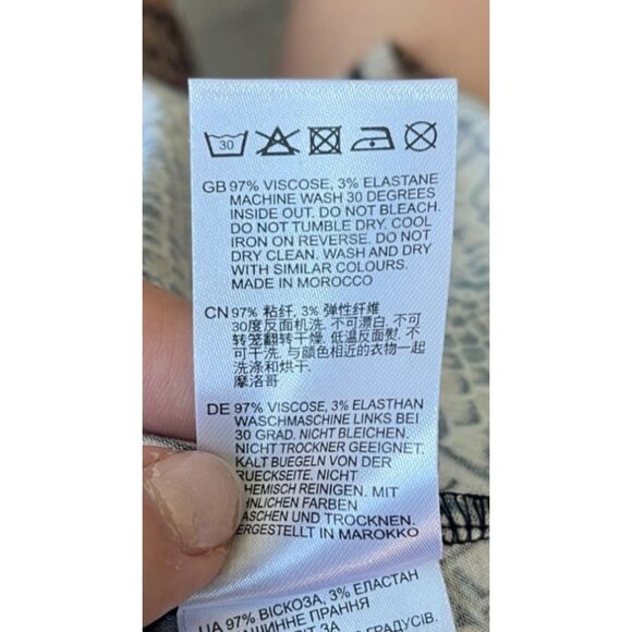 Reiss Long Sleeve Animal Print Maxi Dress XL NWT Draped Statement Cocktail Work - Picture 11 of 14